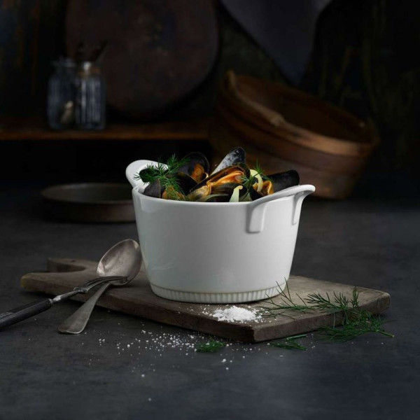 2 légumiers Plissé Pillivuyt en porcelaine