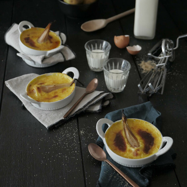 6 plats à crème brûlée Toulouse Pillivuyt en porcelaine