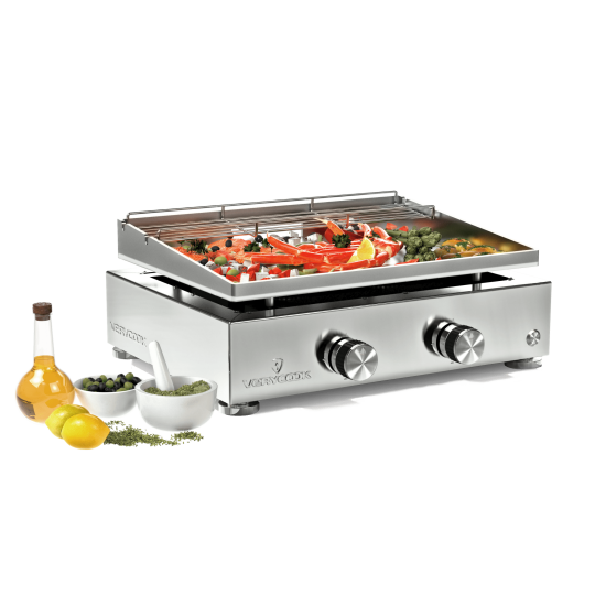 Plancha Verycook Simplicity 2 feux plaque inox