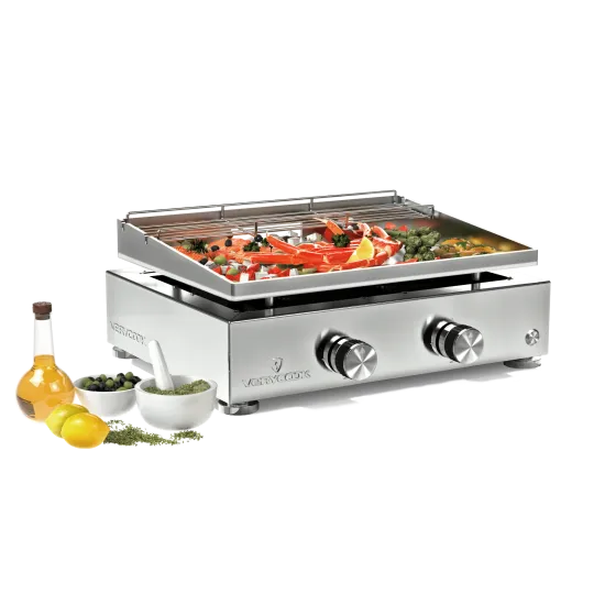 Plancha Verycook Simplicity 2 feux plaque inox