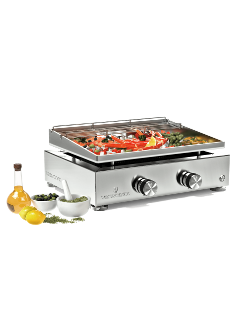 Plancha Verycook Simplicity 2 feux plaque inox