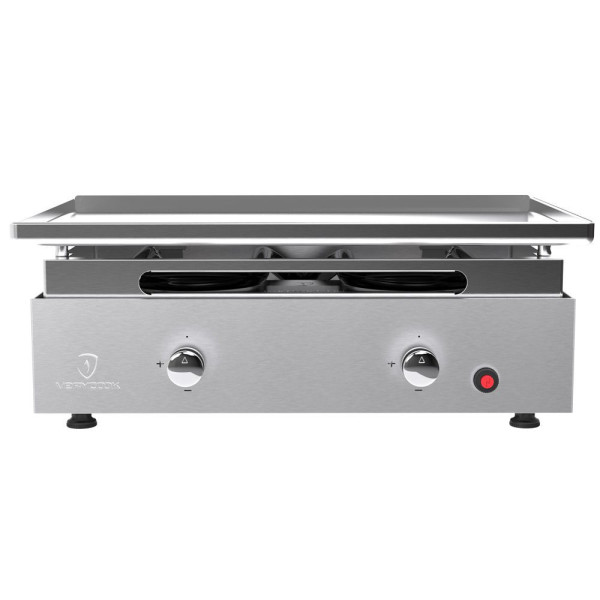 Plancha Verycook gaz 2 feux Creative Verynox