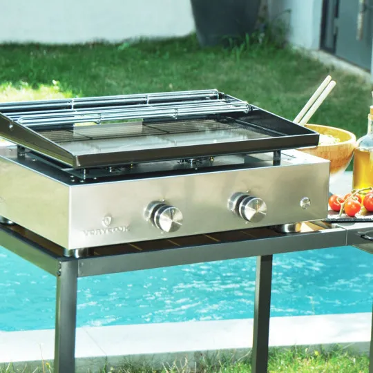 Plancha Simplicity Verycook 2 feux plaque acier émaillé