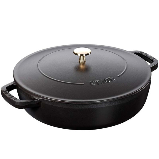 Sauteuse en fonte STAUB Chistera 24cm avec couvercle - 7 coloris
