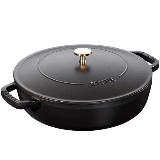 Sauteuse en fonte STAUB Chistera 24cm avec couvercle - 7 coloris