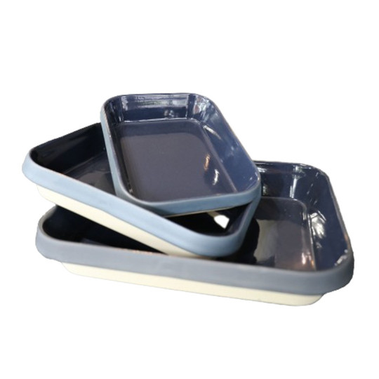 Set de 3 plats en grès Digoin