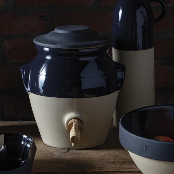 Pot à vinaigre 3L en grès Digoin avec robinet