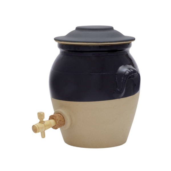 Pot à vinaigre 3L en grès Digoin avec robinet