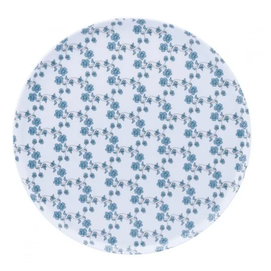 Plat Fleurs bleues DESHOULIERES - 4 dimensions