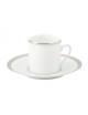 6 tasses soucoupes Deshoulières Parure en porcelaine - 3 contenances
