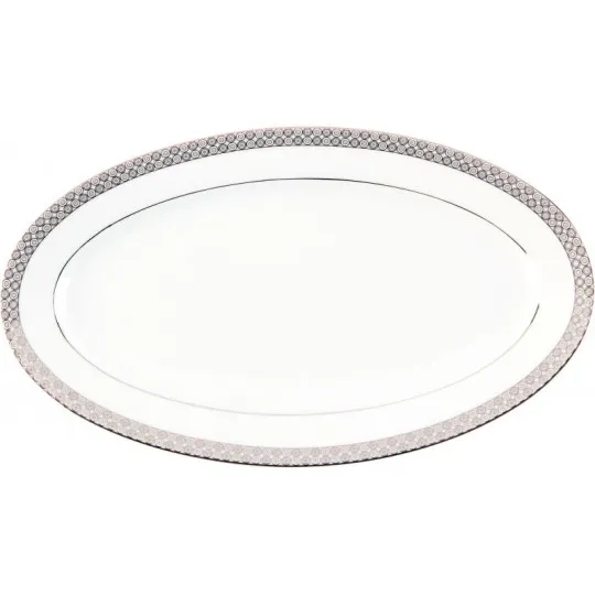 Plat en porcelaine Parure DESHOULIERES - 6 dimensions