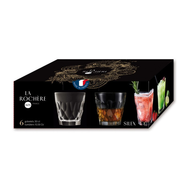 Set de 6 verres gobelets Silex La Rochère