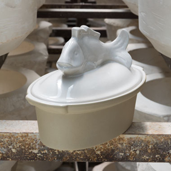 Terrine poisson en grès Digoin - 2 coloris