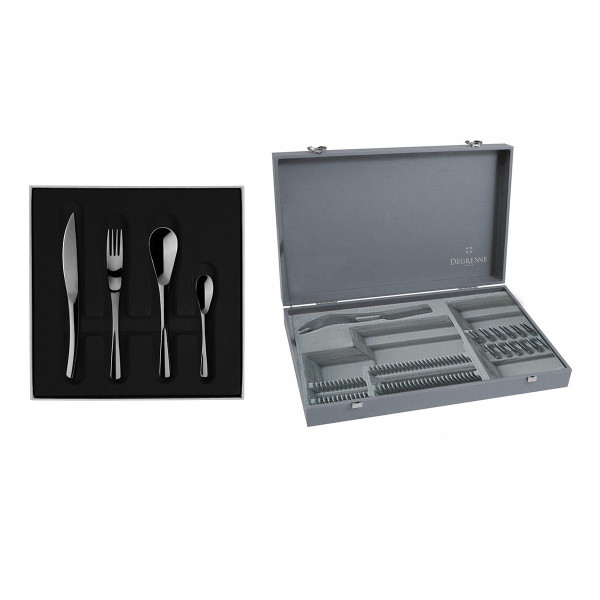 Ecrin 50 couverts XY Black miroir DEGRENNE