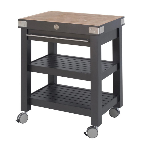 Desserte double étages Chabret noire - plusieurs dimensions