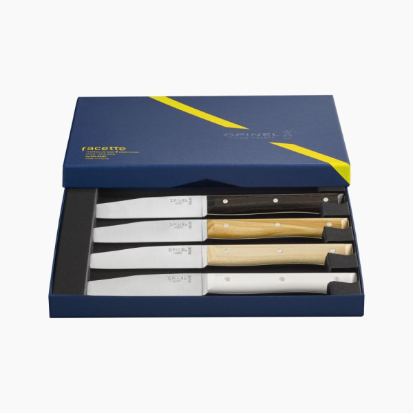 Coffret 4 couteaux Facette Opinel - 5 coloris