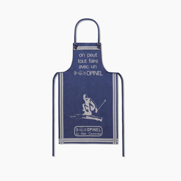 Tablier bleu Opinel en coton
