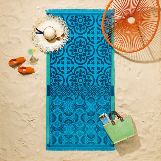 Serviette de plage Le Jacquard français Santorin
