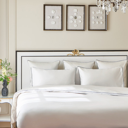 Parure de lit Suite grand luxe bleu Garnier Thiebaut