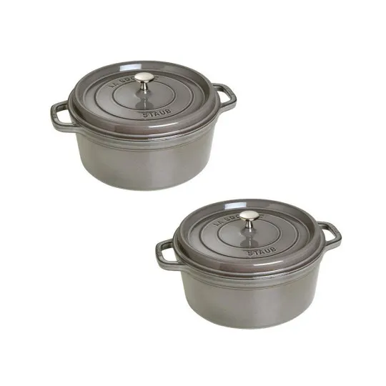 2 mini cocottes Staub 12cm - 2 coloris