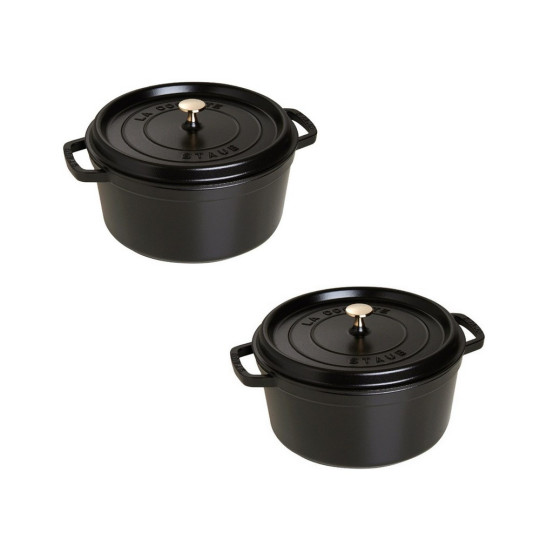 2 mini cocottes 12cm STAUB - 2 coloris