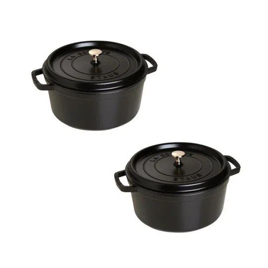 2 mini cocottes 12cm STAUB - 2 coloris