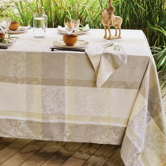 4 serviettes de table Mille dentelles naturel Garnier Thiebaut