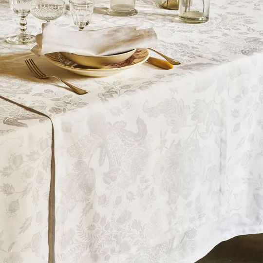Chemin de table Milles giverny Garnier Thiebaut blanc