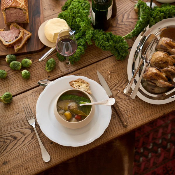 6 Assiettes Réminiscence blanc Degrenne - 3 tailles