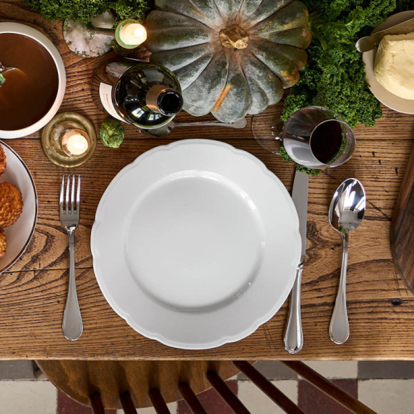 6 Assiettes Réminiscence blanc Degrenne - 3 tailles