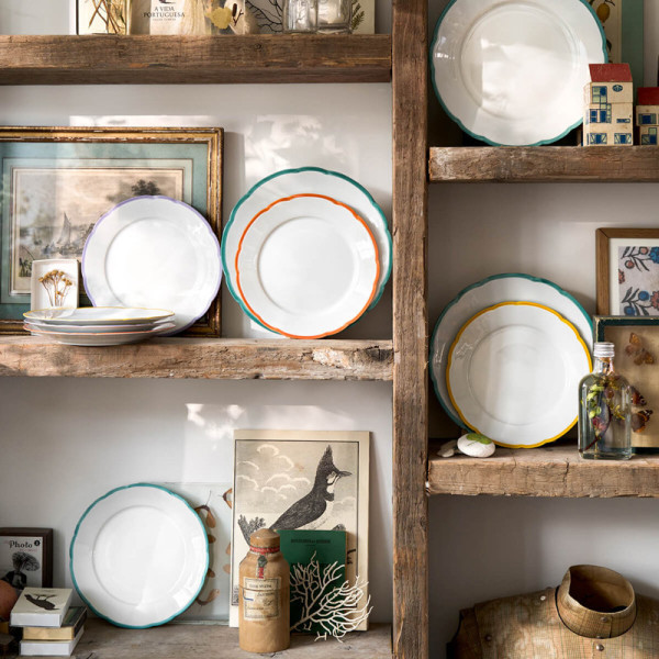 6 Assiettes Réminiscence couleurs Degrenne - 3 coloris 2 tailles