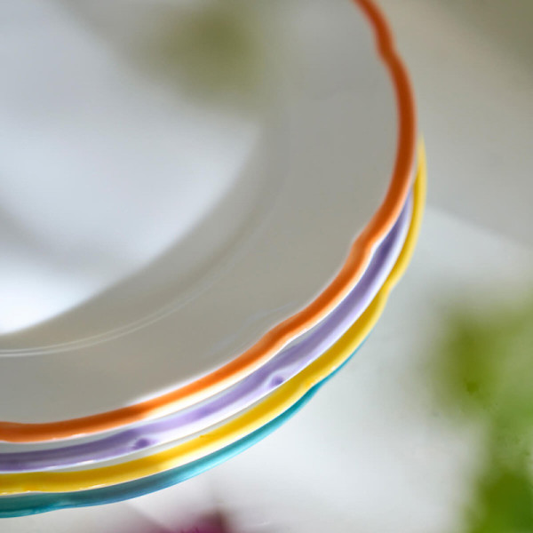 6 Assiettes Réminiscence couleurs Degrenne - 3 coloris 2 tailles