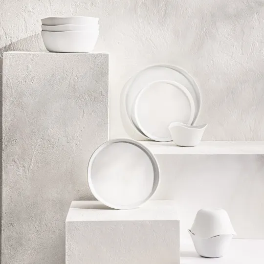 6 Assiettes Brume Degrenne - 3 coloris 2 tailles