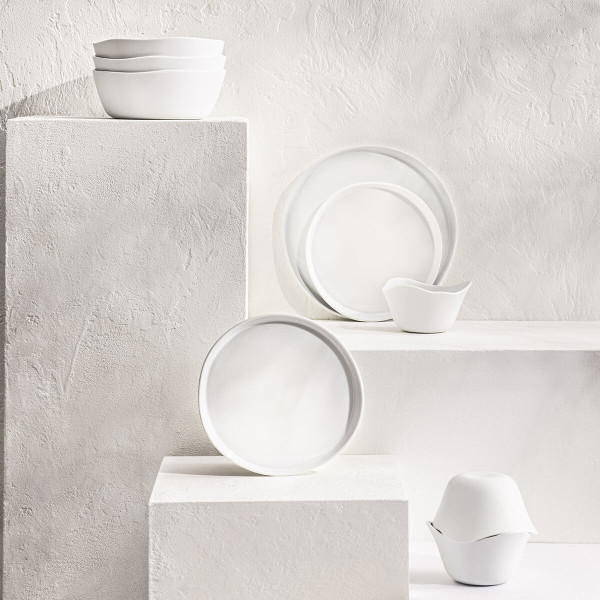 6 Assiettes Brume Degrenne - 3 coloris 2 tailles