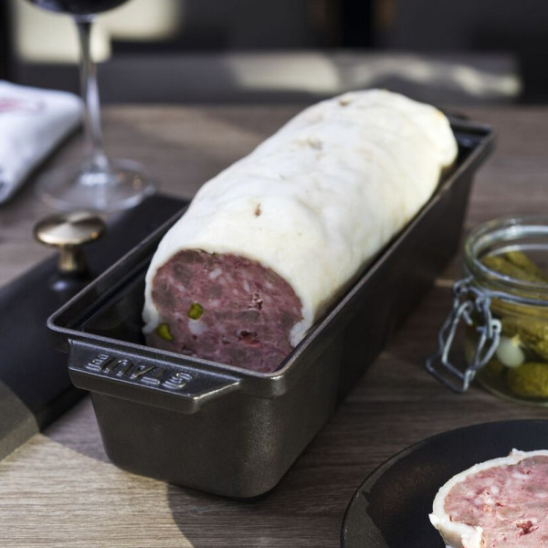 Plat à terrine noir mat 30x11cm STAUB