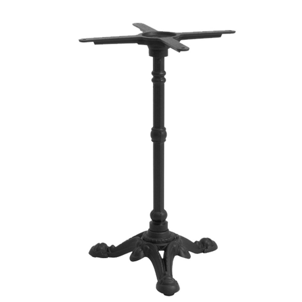 Pied De Table Bistrot En Fonte Noire - 3 Branches, Style Parisien - Pour Intérieur/extérieur - 12,4 Kg