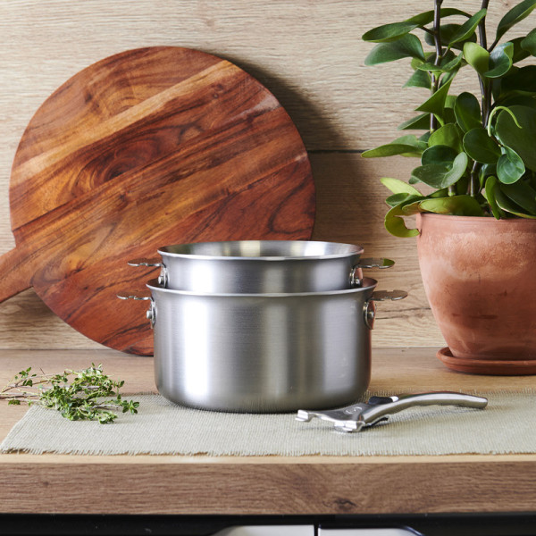 Batterie 2 casseroles poignée Alchimy Loqy De Buyer