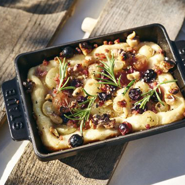 Mini Plat Four noir mat 15x11cm STAUB