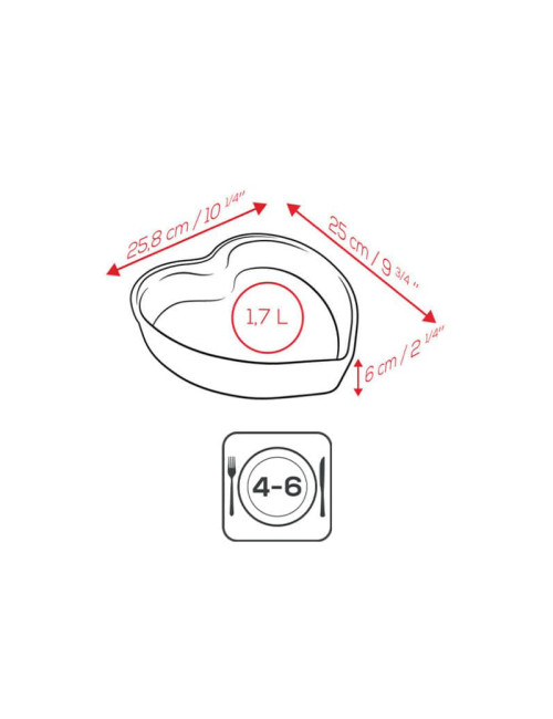 Moule coeur rouge Peugeot For you - 2 tailles