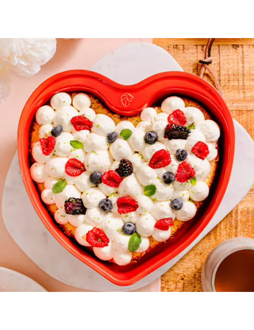 Moule coeur rouge Peugeot For you - 2 tailles