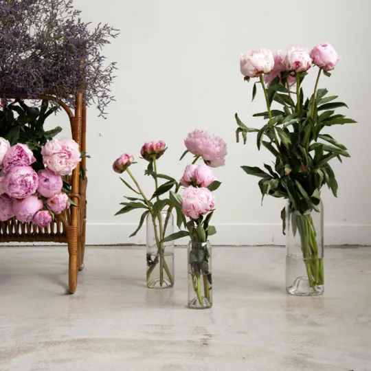 Vase en verre Q de bouteilles - 3 coloris 3 tailles