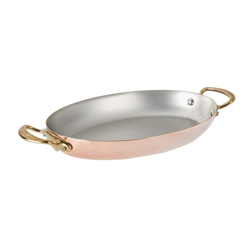 Petit plat rond - cuivre étamé - MAUVIEL - Arts de la table