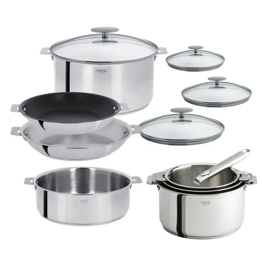 Set batterie CRISTEL Casteline 12 pièces amovibles en inox