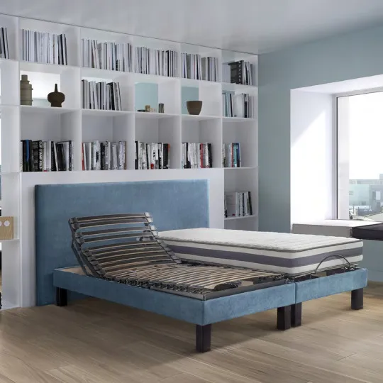 Sommier électrique Duvivier à 2 moteurs Atlantis 100 - 4 tailles - 12 coloris