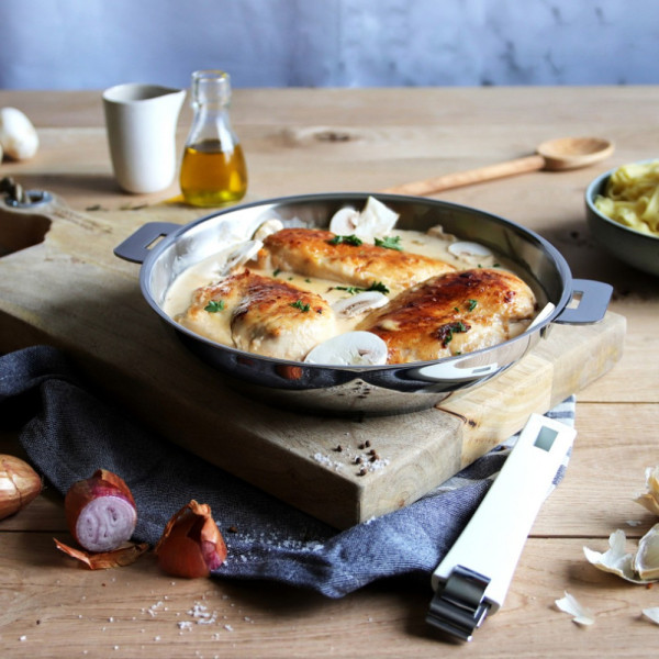 Poêle haute Cristel Mutine amovible inox - 2 tailles