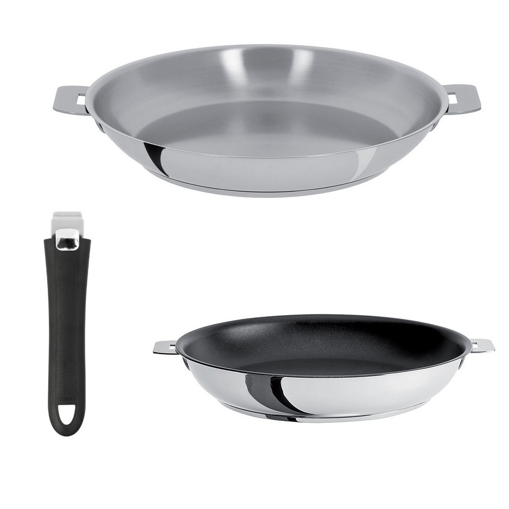 CREALYS Lot De 2 Poêles Aluminium Pressé 24cm Et 28cm - Revêtement Anti-Adhérent Tous Feux Dont Induction