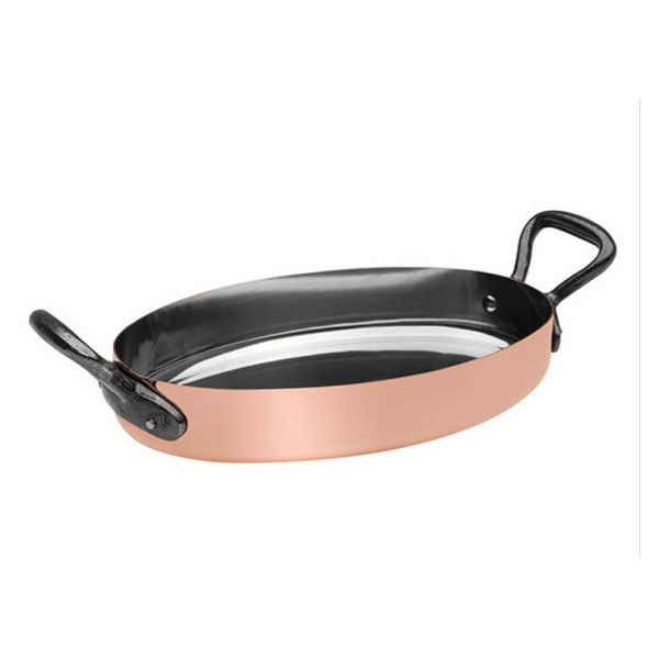 Plat ovale Baumalu en cuivre étamé 20cm