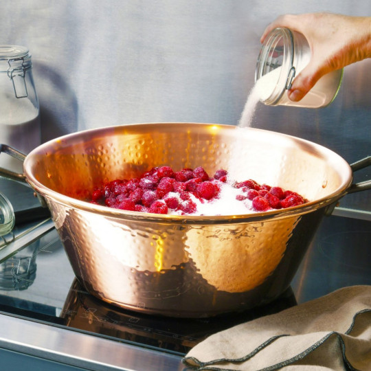 Bassine à confiture Baumalu 40cm pour induction cuivre martelé