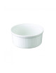 6 moules à soufflé Apilco en porcelaine plissé - 3 tailles