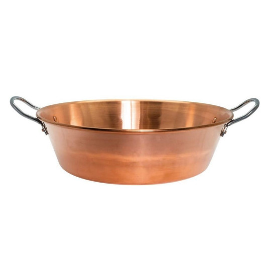 Bassine à confiture 9L en cuivre lisse Baumalu